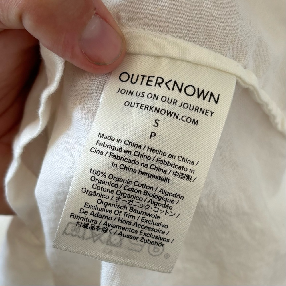 Outerknown Button Down 100% Cotton Blouse - image 5